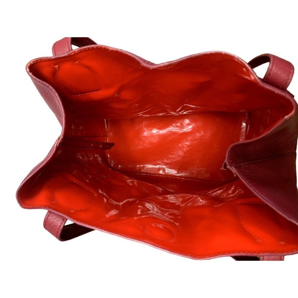 Tory Burch Michelle Extra Large Red Leather Tote - Picture 11 of 14